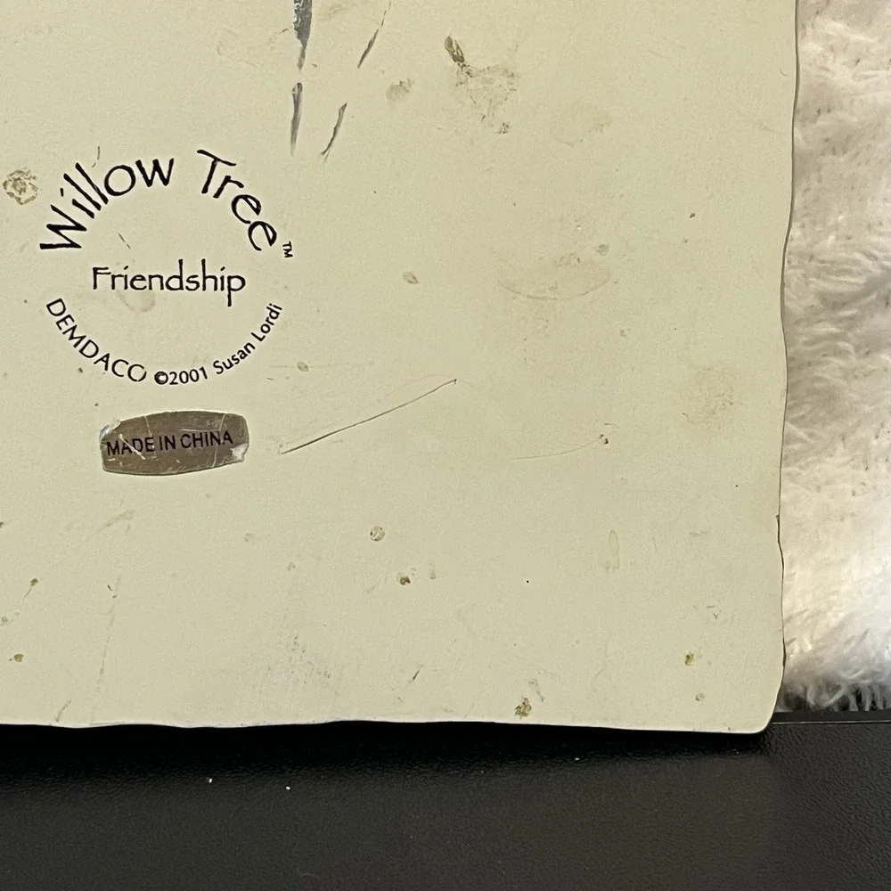 Willow Tree Susan Lordi 2001 Demdaco Friendship Forever True Friends Plaque Tile